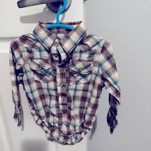 Wrangler button down onsie